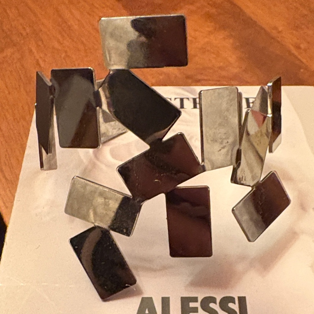 Alessi Silver Rectangular Modern Bracelet
